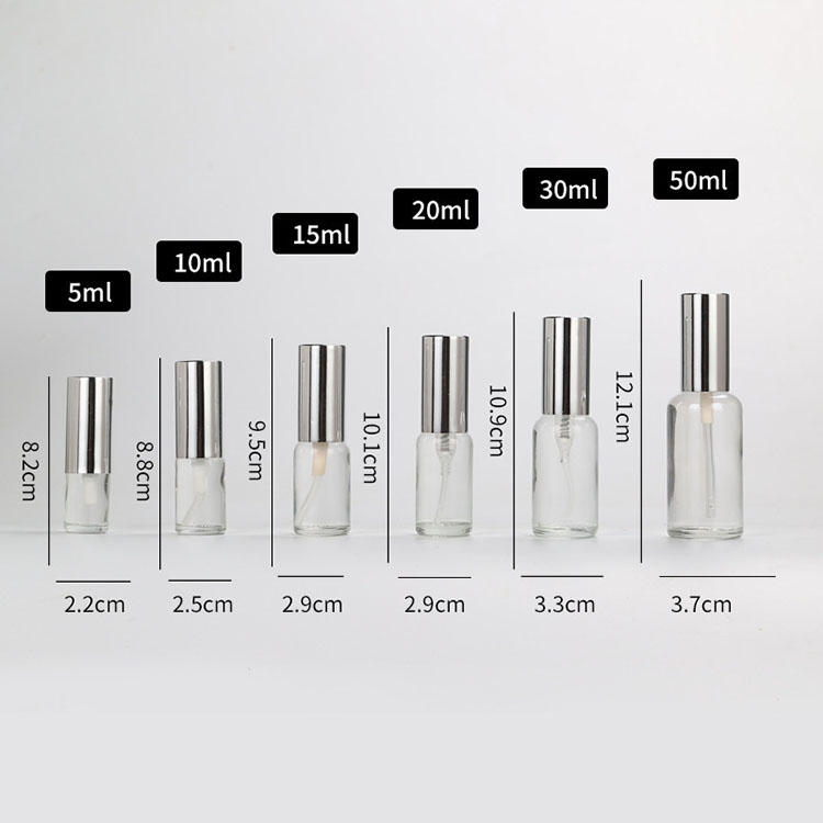 5ml 10ml 15ml 20ml 30ml 50ml Empty Travel Spray Bottle Custom Spray Bottles