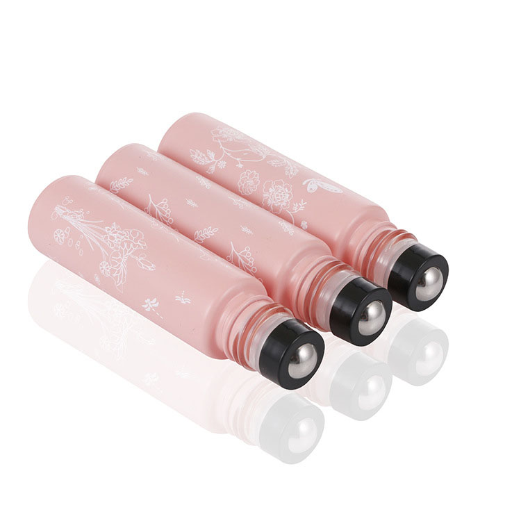 Luxury Pink Glass Mini Roll On Bottles Wholesale Empty Roll On Perfume Bottles