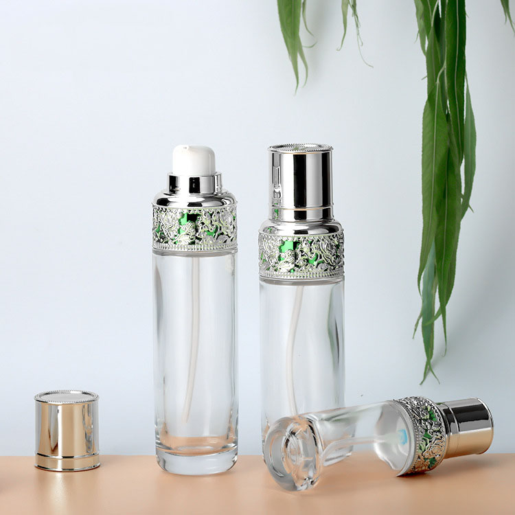 Wholesale Luxury Cosmetic Bottle Set, Skin Care Products In Glass Bottles