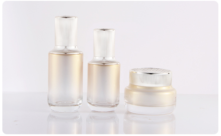 Cosmetic Container Packaging Set Cosmetic Bottles And Jars Gold Wholesale