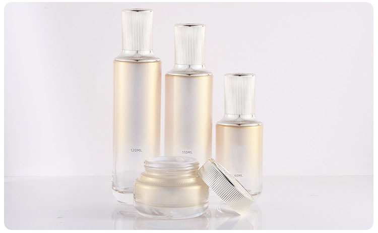 Cosmetic Container Packaging Set Cosmetic Bottles And Jars Gold Wholesale