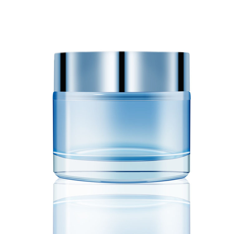 Wholesale Round Blue Cosmetic Cream Jar, 50G Face Cream Eye Cream Bottle