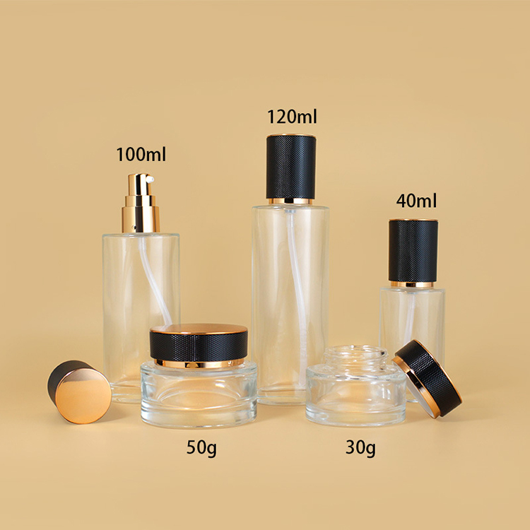 40ml 100ml 120ml Clear Empty Cosmetic Containers Wholesale, Skincare Bottle Set