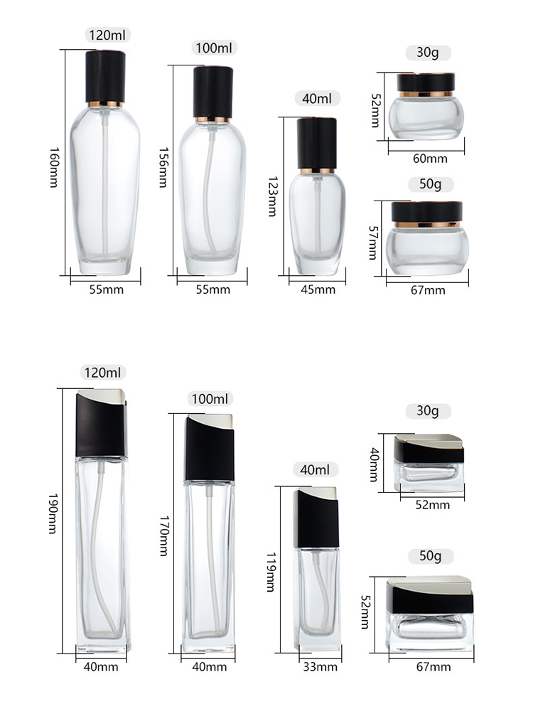 Empty Skincare Bottle Set